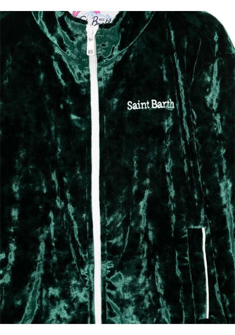 Green velvet sweatshirt for girls MC2 SAINT BARTH | MRM0002/MAVERDE